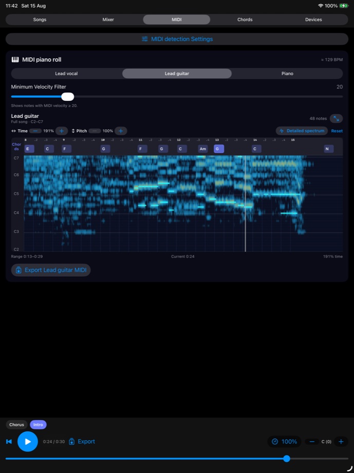 RazielReveal MIDI detector piano roll