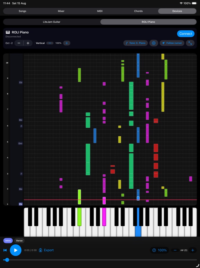 RazielReveal ROLI piano roll guidance